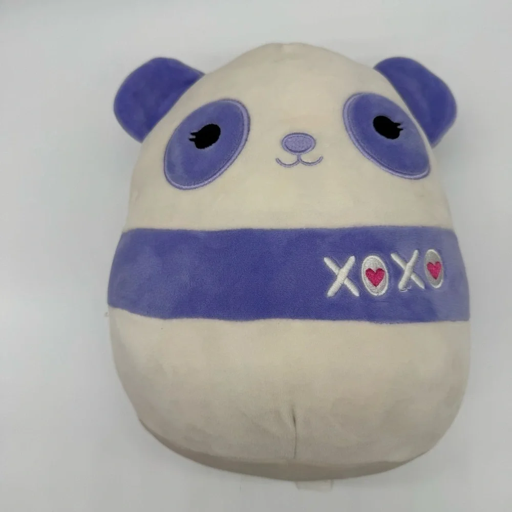 Squishmallows Purple and Cream Panda Plush